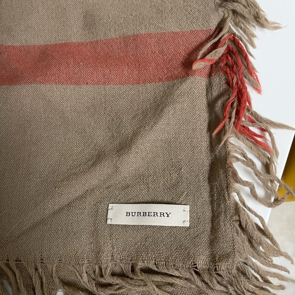 Montage Print Silk Wool Large Burberry scarf.